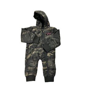 NEW Military Woobie Brothers Infant Camo Hooded Quilted Snowsuit Size 6-9M/Med